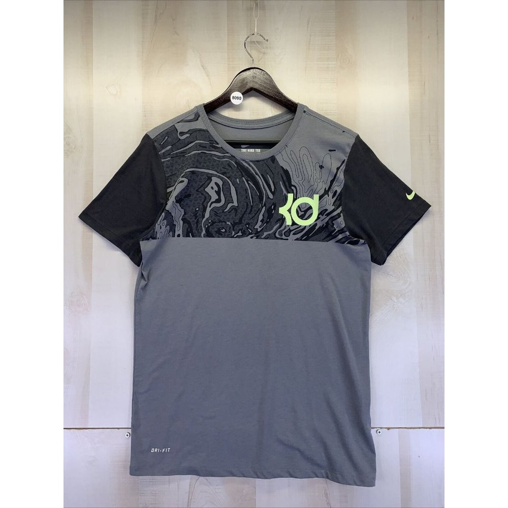 Nike Mens Kevin Durant Weathered Gray Dri Fit Short Sleeve Shirt Size M-8090